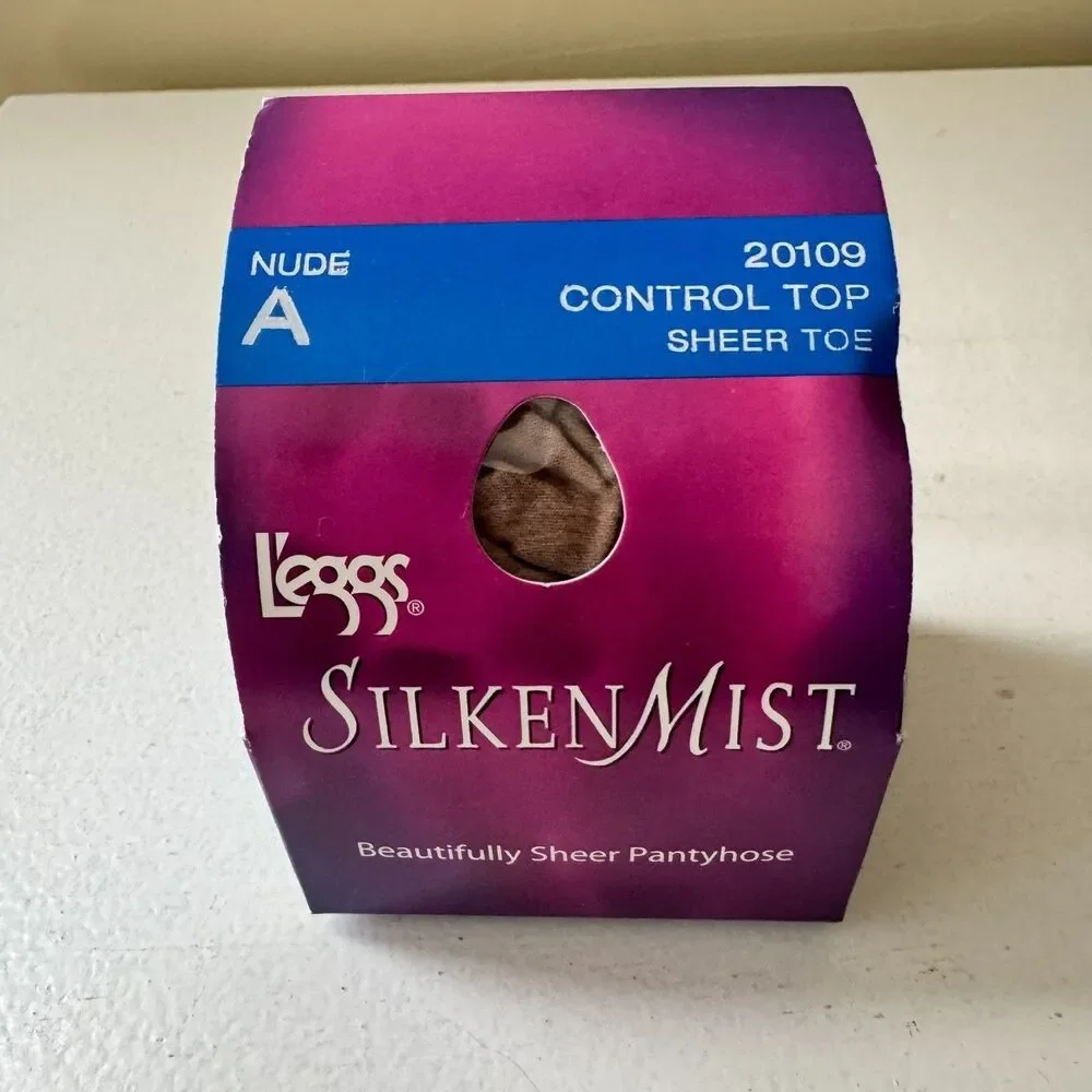 Leggs Control Top Pantyhose Silken Mist Sheer Toe Nude Size A # 20109